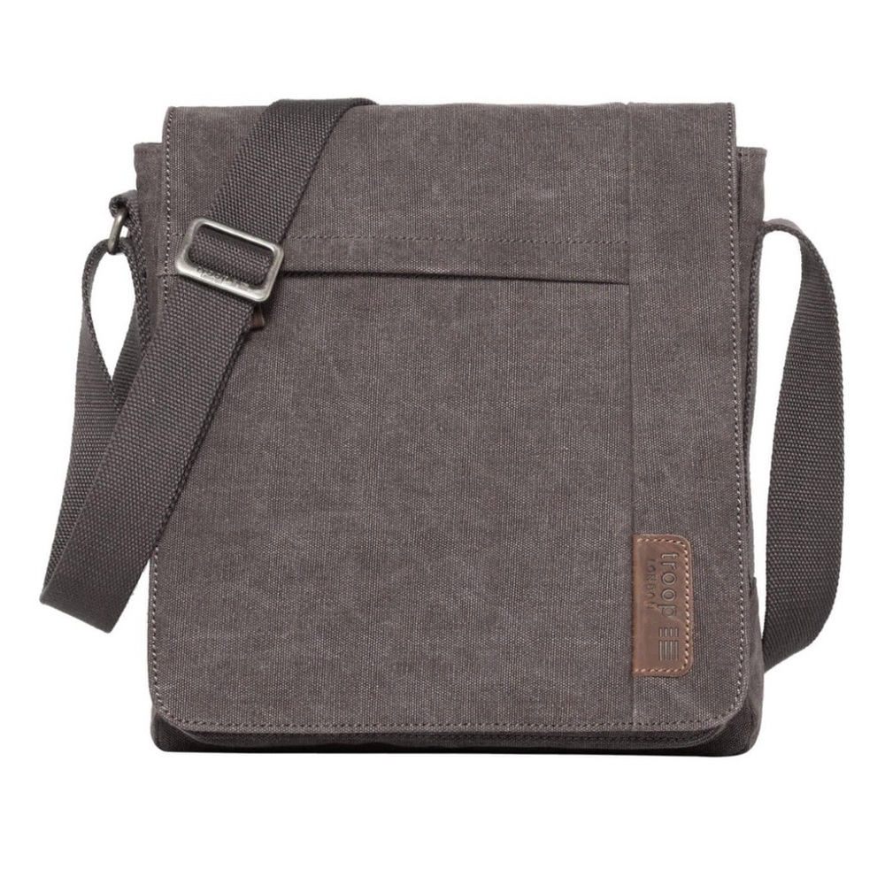 Women's Gray Canvas Messenger Bag